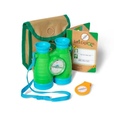 Bild av Melissa &amp; Doug 40818 Let&#039;s Explore kikare och kompass set låtsaslek 3+ present till pojke eller flicka