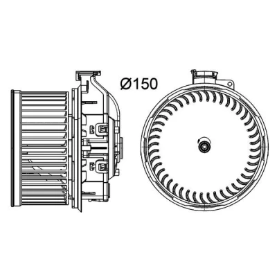 Bild av MAHLE ORIGINAL AB 259 000P Pulseur d&#039;Air pour véhicules avec direction à gauche