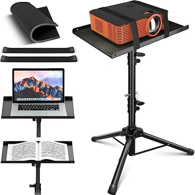 Bild av CAHAYA Projektorstativ, multifunktionellt golvstativ för laptopstativ, projektor, kamera med justerbar höjd utomhusfilmer, dator CY0331 1