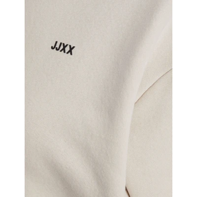 Bild av JACK &amp; JONES Jxabbie Ls Rel Every Brush Crew Noos Sweatshirt, månstråle/tryck: Svart JJxx logotyp, M EU, månstråle/tryckt: L, Moonbeam/tryck: L