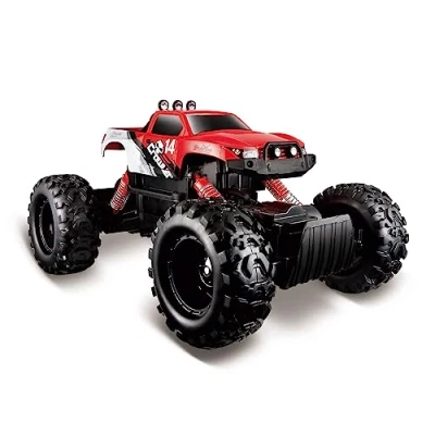 Bild av Maisto Tech R/C Rock Crawler: Fjärrstyrd terrängfordon, med 2,4 GHz frekvens, fyrhjulsdrift och pistolhandtag fjärrkontroll, från 8 år, 32 cm, svart (582746)