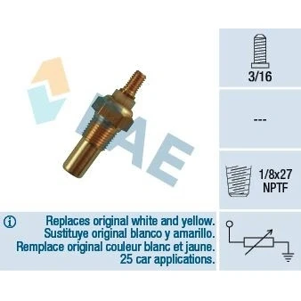 Bild av Kylvätsketemperatur sensor, ford fiesta ii, skåp/halvkombi, transit buss, flak/chassi, skåp, 09174396, 1583836, 1