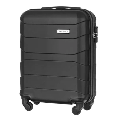 Bild av BARRENS Kabinväska Kabinbagage 55x40x20cm 34 L ABS Material Cipher lock resväska Handbagage med 4 hjul Flexibelt handtag Hårdväska Kompatibel flygbolag Svart