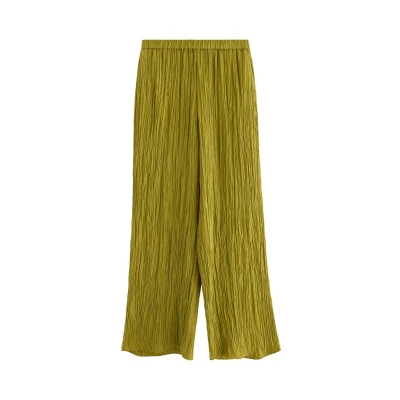Bild av Lindex Crinkled Tygbyxor, Storlek: 34, Dusty green
