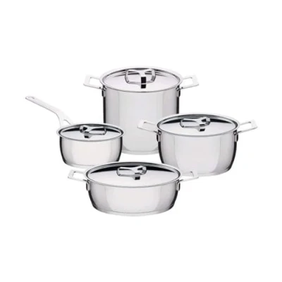 Bild av Alessi Pan Set Pots&amp;Pans AJM100S9 6 Piece by Jasper Morrison
