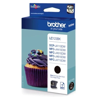 Bild av Brother LC123BK / LC 123BK High Capacity Black Ink Bläckpatron Svart