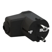 Bild av Bachmann Elkontakt power CEE 7/7 (P) högervinklad 250 V 16 A svart