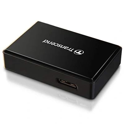 Bild av Transcend USB 3.1 Type A 3 in 1 Card Reader for SDHC, SDXC, SD, microSDHC, microSDXC, microSD, CompactFlash &amp; UHS I (TS RDF8K2) Black