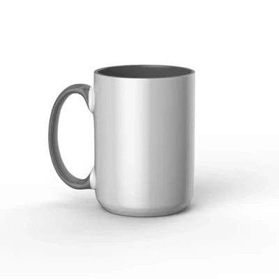 Bild av Cricut avfasad keramisk tom mugg grå 425 ml (14 oz) 1 x infusibelt bläck sublimeringsmugg för användning tryck på