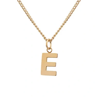 Bild av Kedja med bokstaven E Guld 18 karat Vattentät I Guldkedja för damer A Z hänge Initial Letter Chain