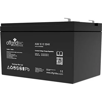 Bild av Offgridtec 2 01 001985 Batteri, 12 Ah, Svart