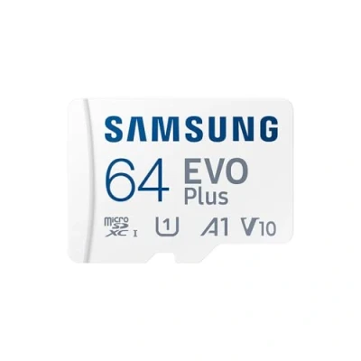 Bild av Samsung EVO Plus microSD Kort Box 64 GB UHS I, v30 Video Speed Class, A2 Application Performance Class inkl. SD adapter