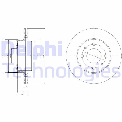 Bild av Bromsskiva DELPHI BG3946