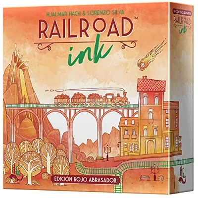 Bild av Asmodee Railroad Ink: Red Edition slipmedel spansk färg (HGRRI02ES