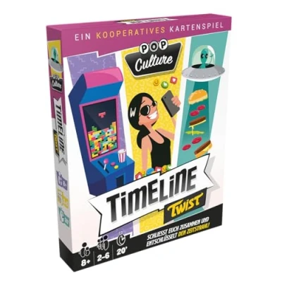 Bild av Zygomatic, Timeline Twist: Pop Culture, familjespel, kortspel, 2 6 spelare, från 8+ år, 20 minuter, tyska