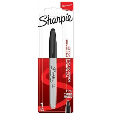 Bild av Sharpie permanenta märkpennor Fin spets Svart 1 stycken