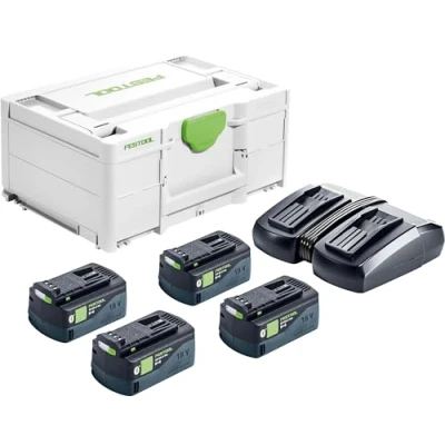 Bild av Festool Energiset SYS 18 V 4 x 5,0/TCL 6 DUO (med batteripaket BP Li 5,0 ASI, snabbladdare), i Systainer