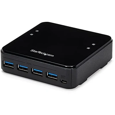 Bild av StarTech.com USB 3.0 kringutrustning delningsbrytare 4 x datorer Mac/Windows/Linux A/B omkopplare (HBS304A24A)