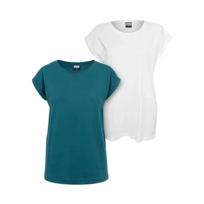 Bild av Urban Classics Extended Shoulder 2PACK Tshirt bas, Storlek: Medium, Teal white