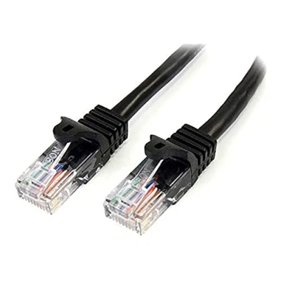 Bild av StarTech.com 5 m svart Cat5e nätfri RJ45 UTP patchkabel Ethernet hane till katt e kabel (45PAT5MBK)