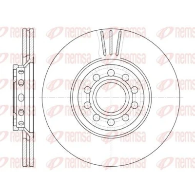 Bild av REMSA 6596.10 Disque de frein Essieu avant 312, 312 25 10 ventilé AUDI: A4 B7 Avant, Berline, B6 VOLKSWAGEN: Passat B5 GP Break