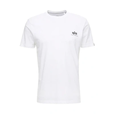 Bild av Alpha Industries Small LOGO Tshirt med print, Storlek: Medium, White