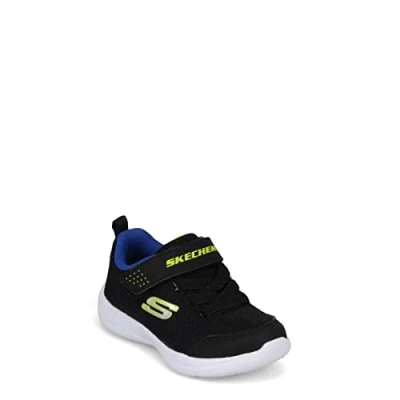 Bild av Skechers Pojkens Skech Stepz 2.0 Mini Wanderer sneakers, 5 UK barn, Svart textil syntetisk blå lime trim, 9 Child
