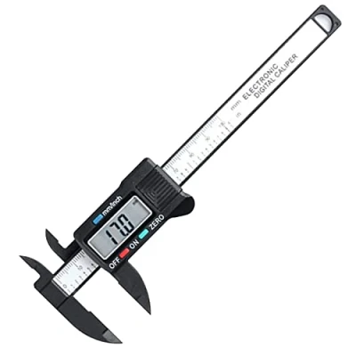 Bild av Newaner digitalt skjutmått på 150 mm/6 tum, kolfiber med klart Lcd och backup batteri, professionell kaliper för utomhusbruk, inomhus, djup stegmätning