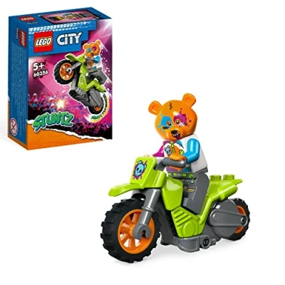 Bild av LEGO 60356 City Stuntz Stuntcykel med björn Byggsats Leksaksmotorcykel och Hjälm, Cool Byggleksak Minifigur, Presentidé för Pojkar Flickor, från 5 år