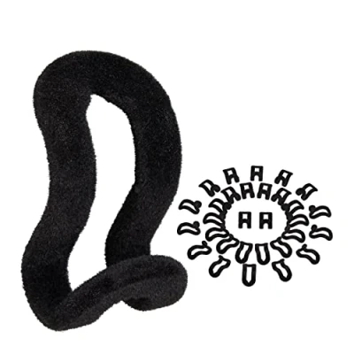 Bild av Relaxdays Strykorganisering set om 30 stycken, klädhängare, halkfria plast, svart