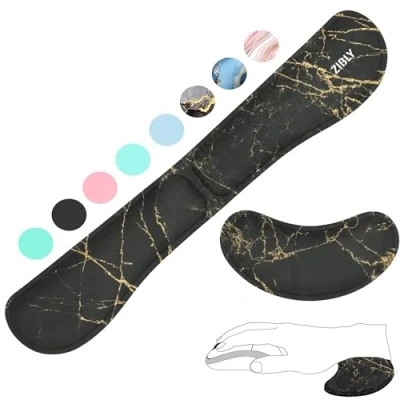 Bild av ZIBLY Handledsstöd tangentbord och mus set halkfri ergonomisk handledskudde stöddyna enkel skrivning, smärtlindring premium silkeslen gel minnesskum för arbete från hem speldator bärbar dator