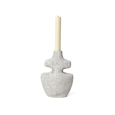 Bild av Ferm Living Yara Candle Holder Ljusstake Medium Grey Pumice W12 x D5.6 H17.5 cm