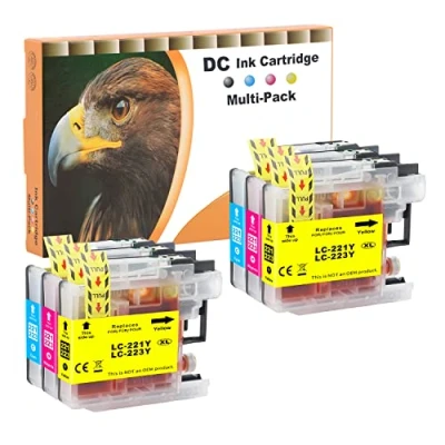 Bild av D&amp;C 6x bläckpatroner kompatibla med Brother LC 221 223 XL för MFC J5320DW J5620DW J5625DW J5720DW J680DW J880DW DCP J562DW J4120DW J4420DW J4425DW