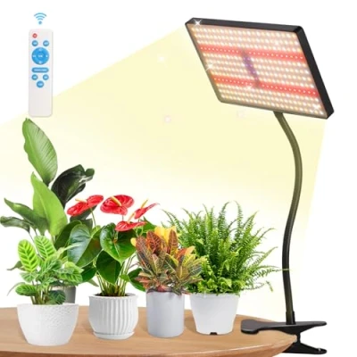 Bild av MICCYE Växtlampa LED UV IR Fullt Spektrum 286 LEDs Odlingslampa med 4/8/12H Timer Dimbar Växtbelysning Odlingsljus för Växter