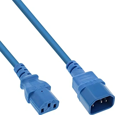 Bild av InLine® IEC förlängning, C13 till C14, blå, 1 m