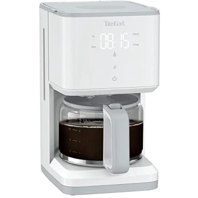 Bild av Tefal CM6931 Sense Filterkaffebryggare Digital display Glaskanna med lock kapacitet för 10 till 15 koppar aromfunktion varmhållningsfunktion droppstopp vit