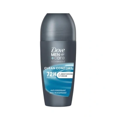 Bild av Dove Men+Care Advanced Anti Perspirant Deodorant Roll On Clean Comfort skyddar 72 timmar mot kroppslukt och svett 50 ml 6 stycken