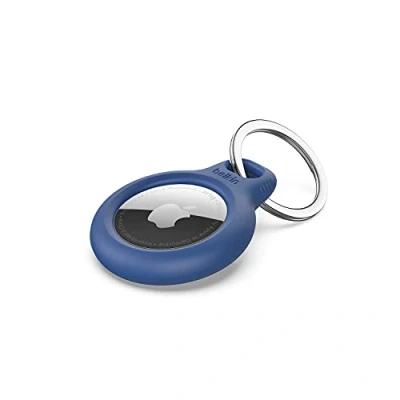 Bild av Belkin AirTag fodral med nyckelring (Secure Holder skyddsfodral för Air Tag reptåligt tillbehör) Blått