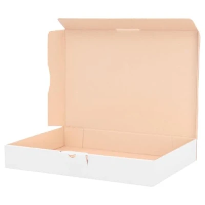 Bild av förpackning maxibrevlådor 320 x 225 50 mm maxibrev MB 4 vit frakt post vikbar låda DIN A4 (innermått 315 220 45 mm) fraktlåda bokförsändelse (50 stycken)