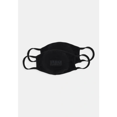 Bild av Urban Classics LOGO Print FACE MASK Unisex 2 PACK Tygmasker, Storlek: One Size, Black