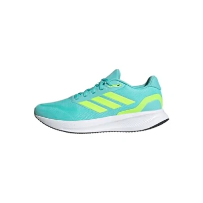 Bild av adidas Runfalcon 5 löparskor för män, Flash Aqua/Lucid Lemon/core Black, 13,5 UK, Aqua Lucid Lemon Core Svart, 13.5 UK