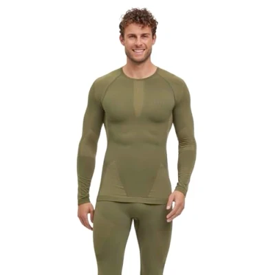 Bild av FALKE herr Warm Round Neck M L/S Sh funktionellt material snabbtorkande 1 styck baselayerströja (1 pack)