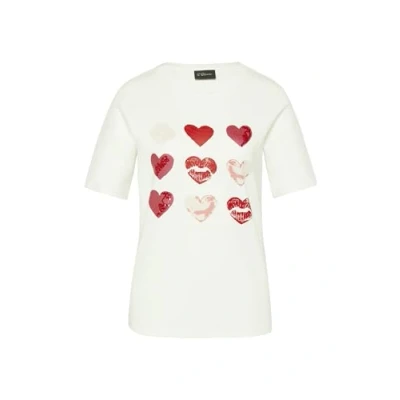 Bild av s.Oliver Black Label IM Loose FIT MIT Artwork Tshirt med print, Storlek: 42, Ecru
