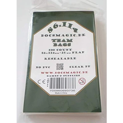 Bild av Docsmagic.de 100 Team Bags 86 x 114mm+25 mm Flap Resealable