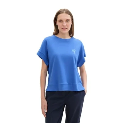 Bild av TOM TAILOR T shirt för kvinnor, 10619 Preppy Jean Blue, XL