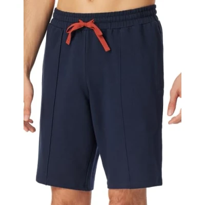 Bild av Schiesser korta sovbyxor för män + avslappnade pyjamasunderdel, Nattblå_182597, 48, 48