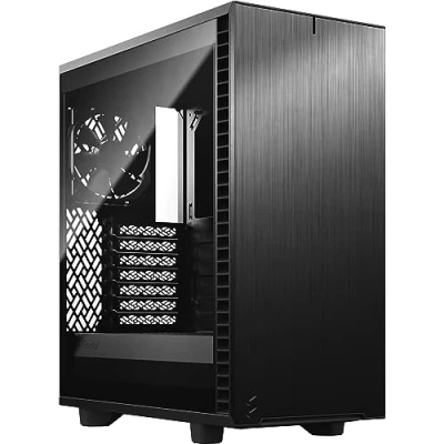 Bild av Fractal Design Define 7 Compact Black Tempered Glass Brushed Aluminum/Steel ATX Silent Window Mid Tower Computer Case