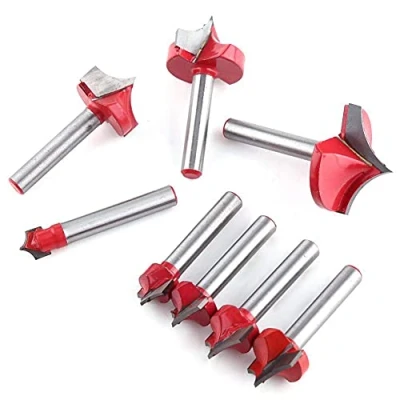 Bild av 6 mm skaft 3D CNC Gravyr Ändkvarn V Groove Nål Topp Router Bit Träbearbetning Hantverk Snidning Verktyg Fräsverktyg (12 mm)