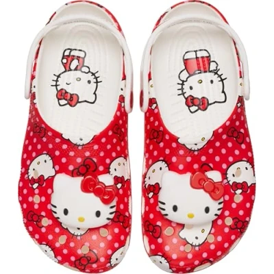 Bild av Crocs Unisex barn klassisk Hello Kitty Clog, mång, 3 UK Child