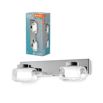Bild av LEDVANCE LED vägglampa Orbis Flame, 2 lampor, krom, IP44